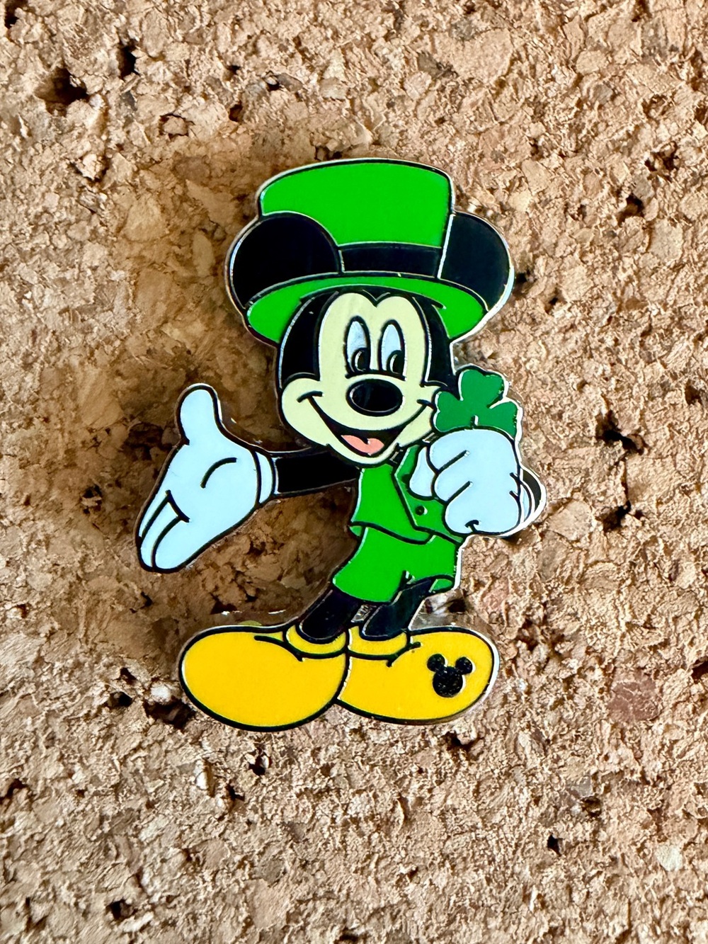 Disneyland Hidden Mickey Diamond Enamel Pin - St Patrick’s Day (2024)